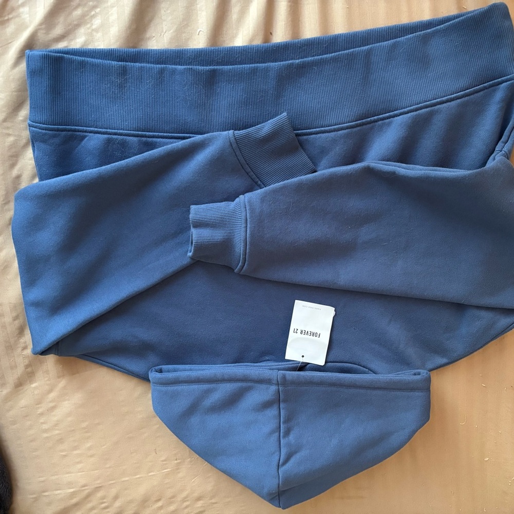 Forever 21 Blue Sweatpants with Wide Waistband